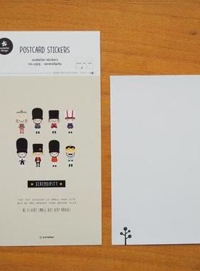 韩国进口JR Stricker 明信片贴纸 serendipity 1505