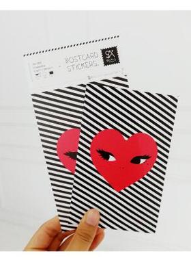 韩国进口JR Stricker 明信片贴纸 coquettish 2509