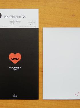 韩国进口JR Stricker 明信片贴纸 love 1502