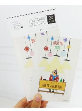 韩国进口JR Stricker 明信片贴纸 you are not alone 2504