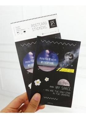 韩国进口JR Stricker 明信片贴纸 universe 2510