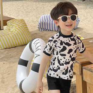 儿童泳衣男童分体泳装 男孩洋气防晒宝宝度假韩速干游泳衣 2024新款