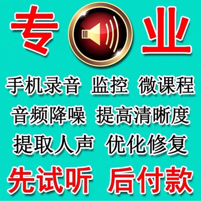 音频降噪处理去风声修复优化