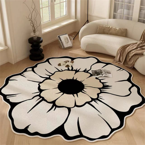 山茶花异形地毯客厅轻奢高级地垫卧室衣帽间脚垫化妆间书房转椅垫,居家布艺,地毯,淘宝优惠券,粉丝福利购,淘宝优惠卷