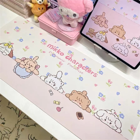 mikko联名桌垫鼠标垫超大粉色可爱绵羊商店原创正版防滑垫书桌