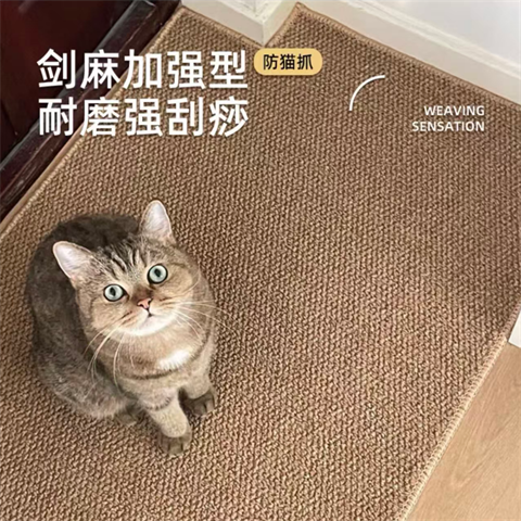 仿剑麻防猫抓床边菠萝圈入户门垫进门地垫客厅地毯茶几卧室防滑垫