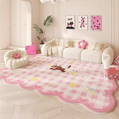 儿童可爱地毯不规则异形客厅沙发茶几毯地垫公主房女孩卧室床边毯
