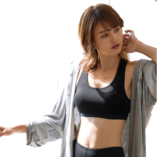 220斤加大码女罩杯一体背心胖mm有胸垫运动内衣睡眠无钢圈文胸