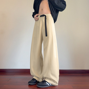 明线腰带设计休闲裤 美式 男K潮流百搭 新款 春季