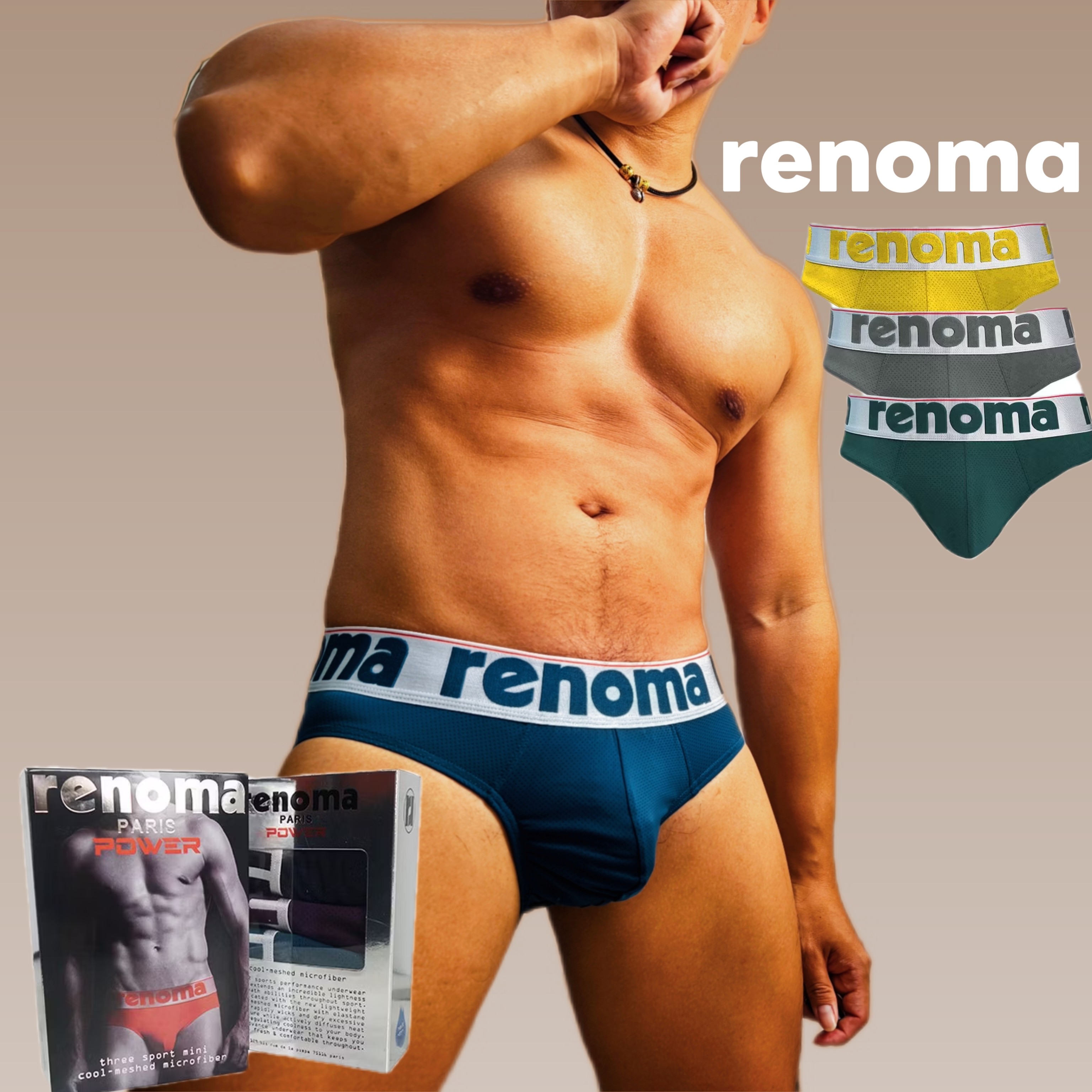 renoma内裤 男士三角裤 男士大囊 网孔 三角裤  运动内裤,女士内衣/男士内衣/家居服,男三角内裤,淘宝优惠券,粉丝福利购,淘宝优惠卷