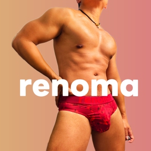 renoma内裤男士内裤性感高叉大囊袋三角马年限定印花内裤运动内裤