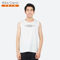 Áo vest nam in họa tiết đơn giản Bescarol / Bezcaro 2019 mới hè 636496 áo thun cotton - Áo vest cotton áo 3 lỗ tập gym