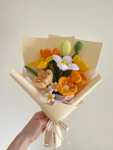 教师节手工diy扭扭棒虞美人花束送老师毛根材料包自制编织仿真花