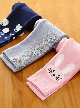 女童打底裤春秋外穿2023新款纯棉长裤婴儿宝宝秋季休闲裤女孩裤子