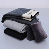 棉裤 加绒打底裤 厚纯棉螺纹九分小脚弹力大码 秋冬季 女外穿网红同款