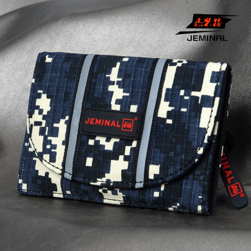 男韩版三折时尚迷彩夹潮学生帆布