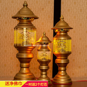 供灯LED武财神爷招财长明佛堂关公佛前供奉灯插电家用神台神社灯