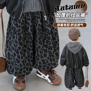 子秋冬款 宝宝一体绒灯笼裤 2025新款 冬季 儿童洋气休闲裤 男童加绒裤