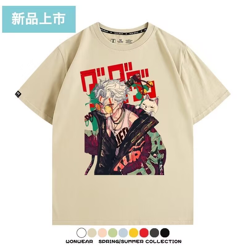 舒适面料卡通动漫宽松短袖