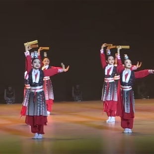 孔子曰演出服儿童朝代歌古典舞书童三字经书简舞壮志少年行舞蹈服
