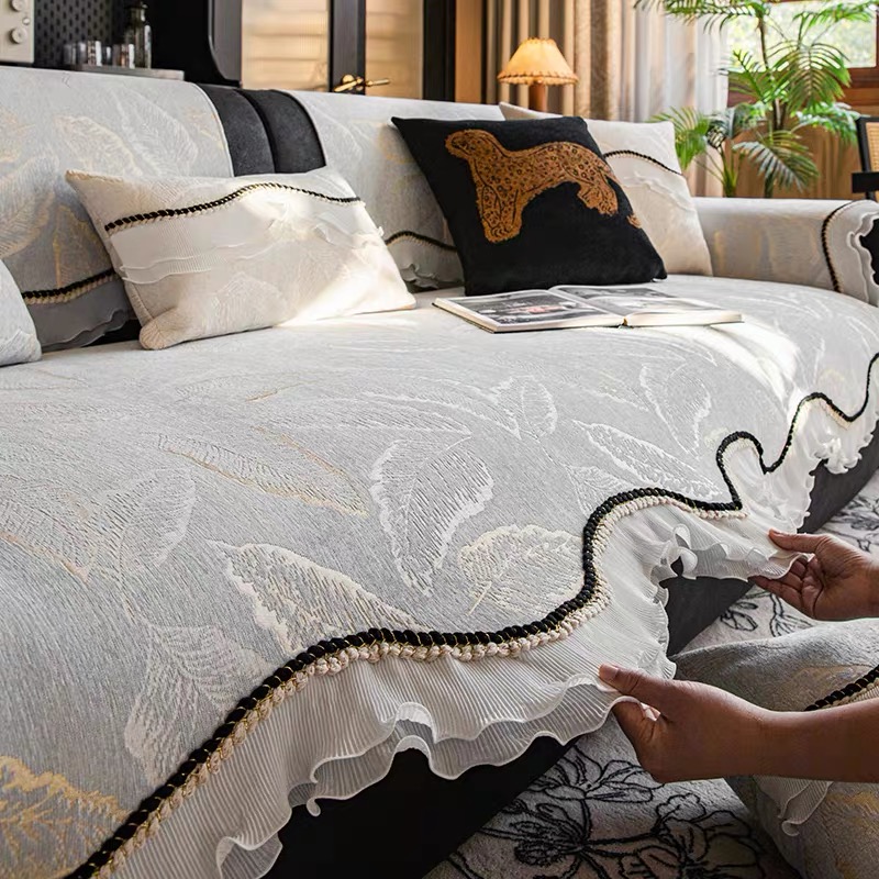 法式小香风裙边异形沙发垫高档