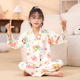 中大童 loopy露比春秋季 儿童女童睡衣开衫 小孩子宝宝泡泡棉家居服