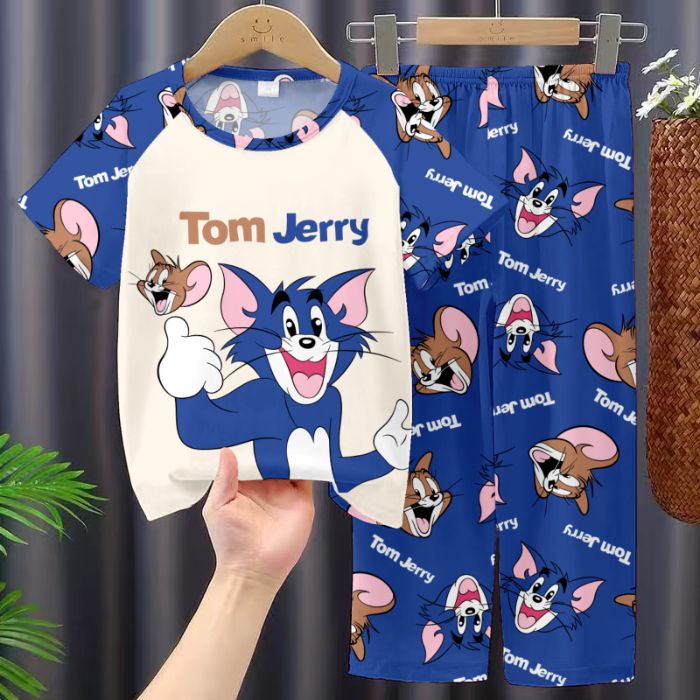 猫和老鼠儿童睡衣tomjerry衣服女童男童夏季夏天春款春装秋衣秋裤