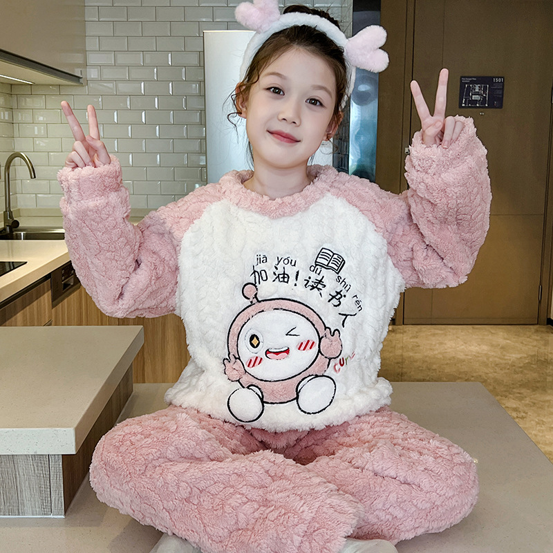 儿童加厚加绒睡衣冬季蛋仔派对8-9-10岁3女童4女孩5宝宝6中大童12