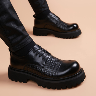 英伦风真皮休闲皮鞋男款2025新款正品高档新郎商务通勤百搭潮流