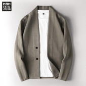 春秋季 高级感商务休闲开衫 男装 帅气百搭外穿针织衫 外套 毛衣男修身