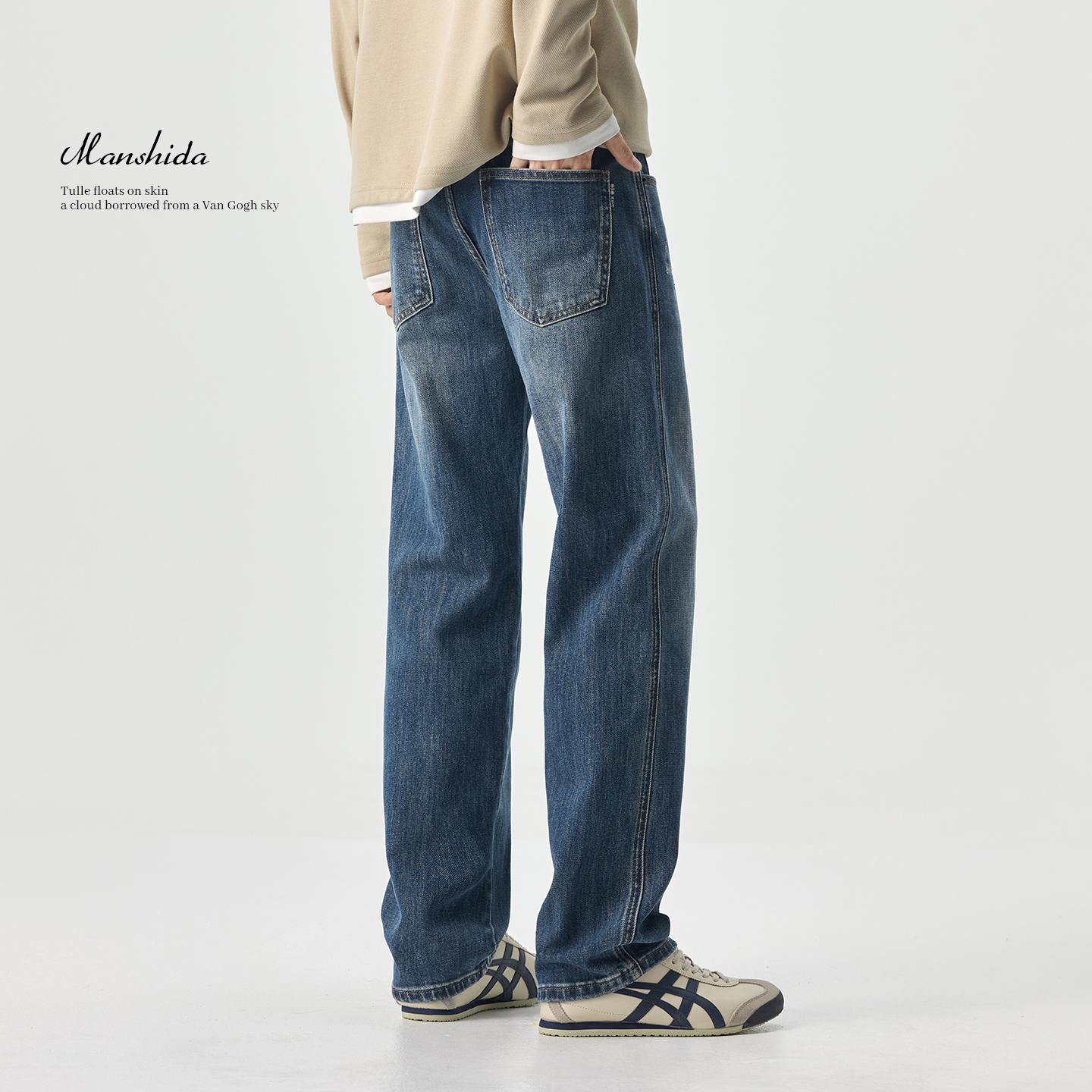 2025春季新款牛仔裤男款宽松直筒