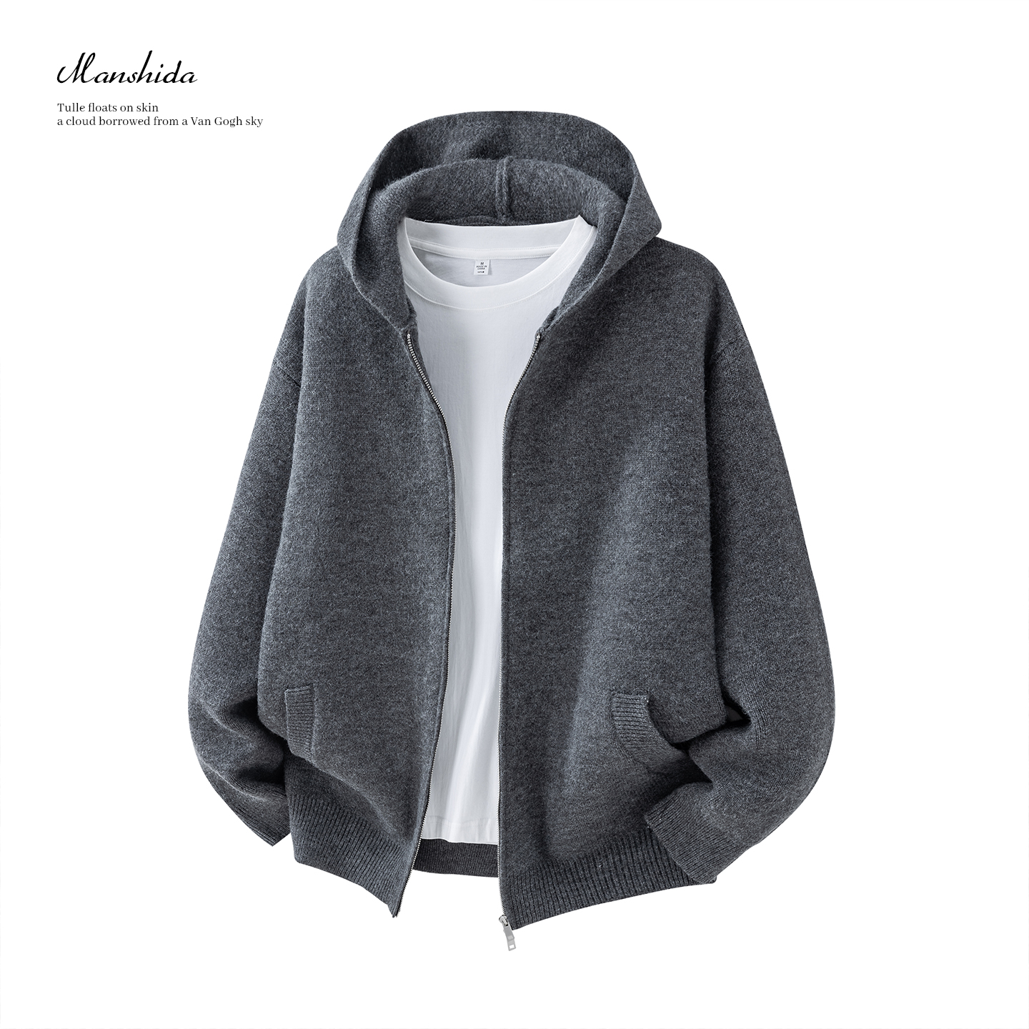 MSD日系连帽针织卫衣外套