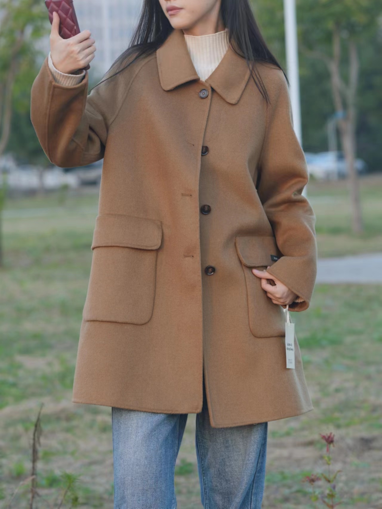 羊毛中长通勤风工厂直销