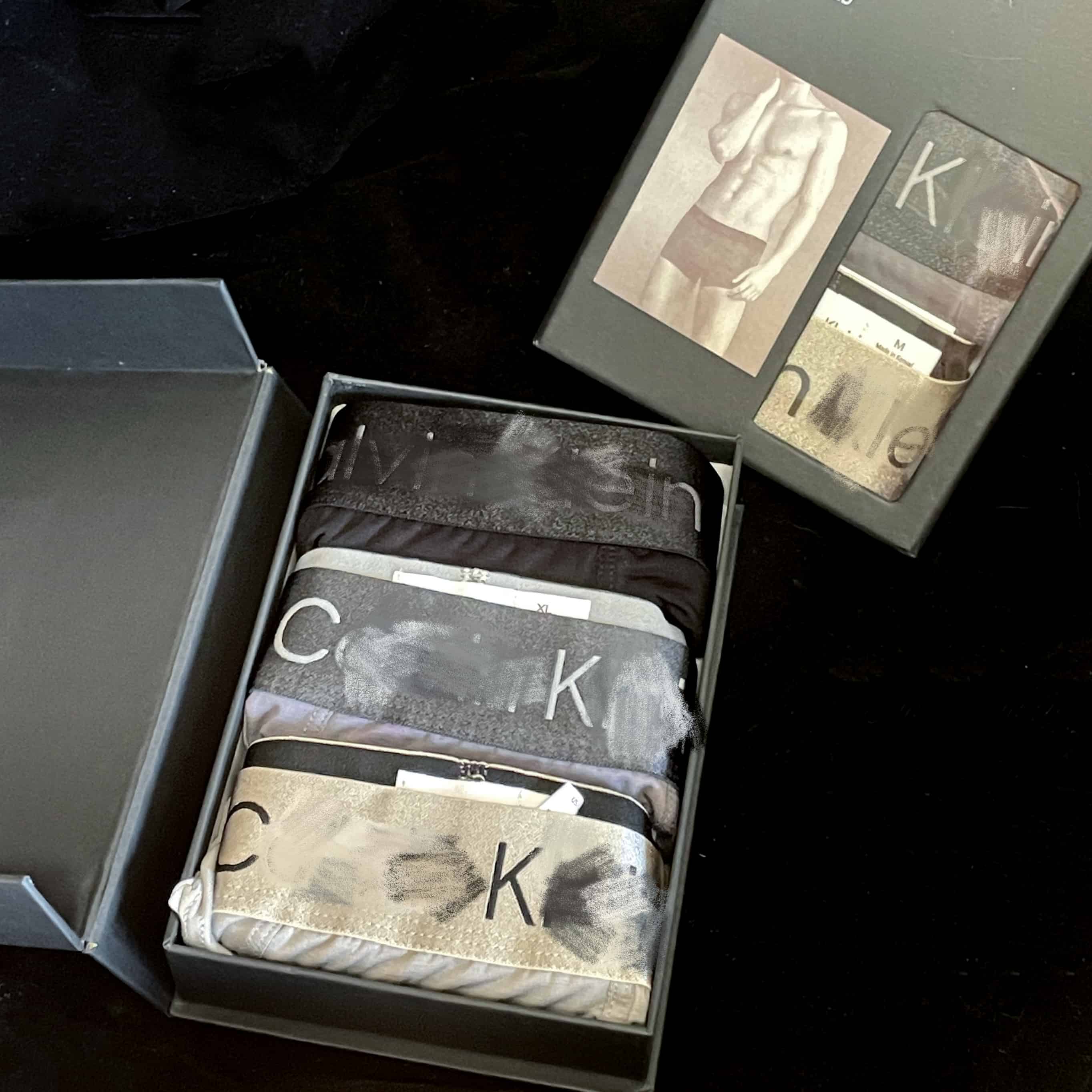 大P美国潮P男士内裤个性简约纯棉莫代尔透气大码平角裤礼盒装