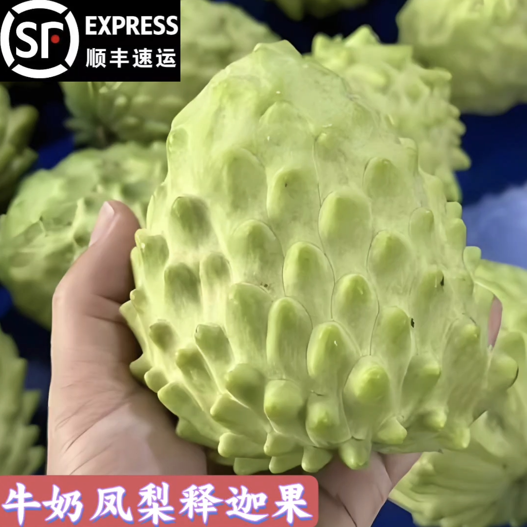 当季牛奶凤梨释迦果大果新鲜整箱包邮罕见水果当季大怒番荔枝佛头