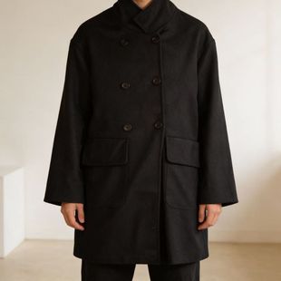 毛呢外套中长款 宽松休闲大衣女秋冬新款 百搭呢子大衣 韩版 2025新款