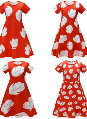 星际宝贝Lilo and Stitch莉萝同款衣服连衣裙女童万圣节派对cos服