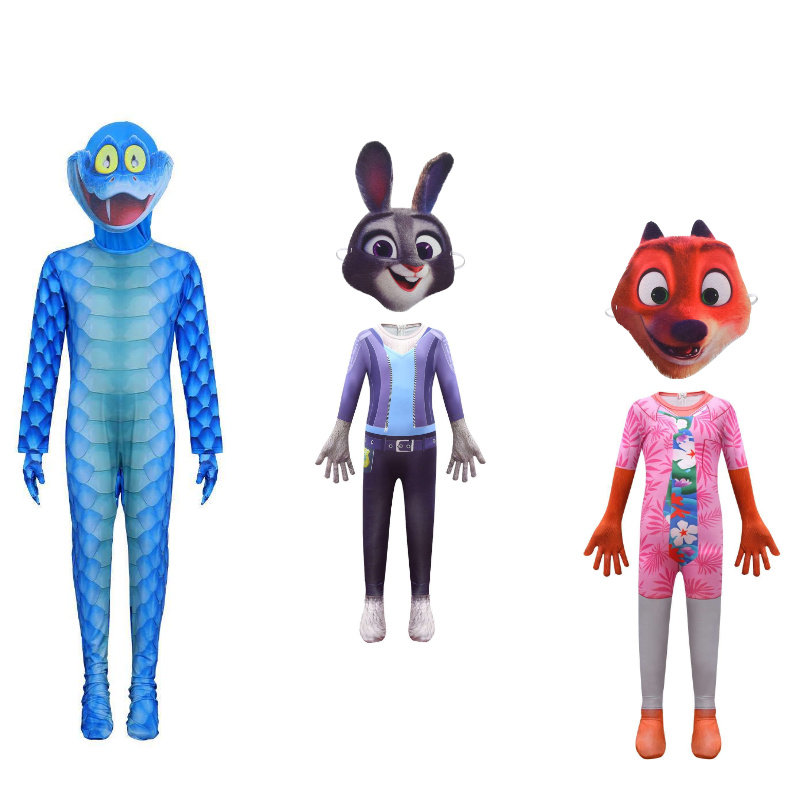 疯狂动物城2Zootopia 衣服周边服装表演童装连体衣万圣节造型服
