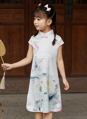 新款丝绸女宝宝夏季小孩女童装