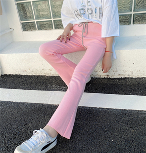 休闲女阔腿裤 sunflower2020春季 高腰时尚 韩国ulzzang九分裤 潮 新款