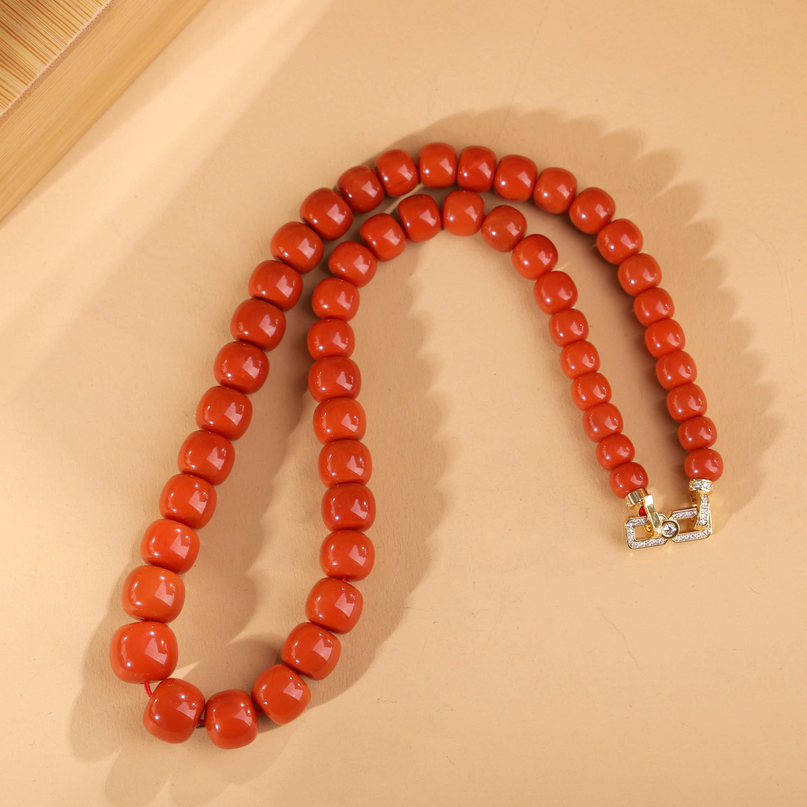 瓦西南红柿子红老型珠塔链妈妈链