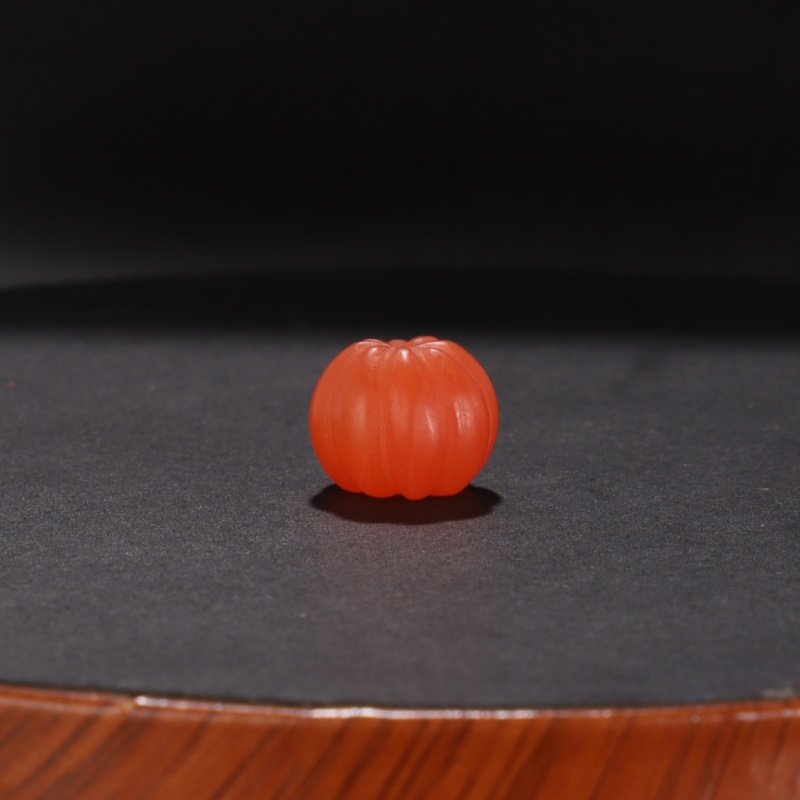 天然保山南红玛瑙南瓜珠配饰diy配珠11mm
