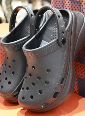 crocs洞洞鞋卡洛驰bae女鞋小鲸鱼厚底增高沙滩老爹鞋凉拖鞋206302