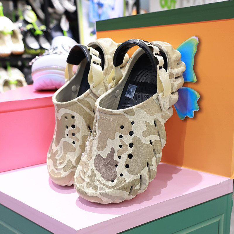 crocs洞洞鞋卡洛驰夏季新款波波猎鸭迷彩男女沙滩拖鞋凉鞋211981