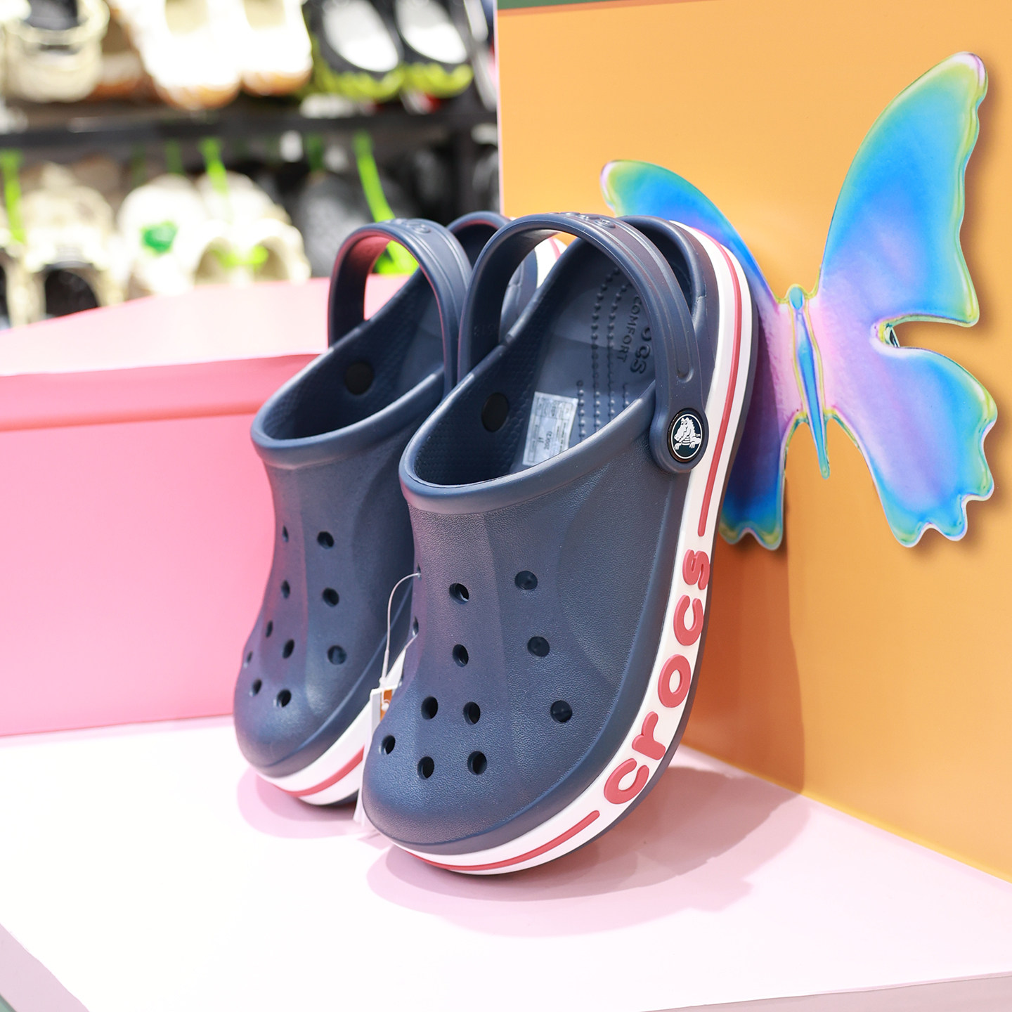 crocs洛驰夏季男女童鞋贝雅小卡骆班洞洞鞋沙滩凉拖鞋207019