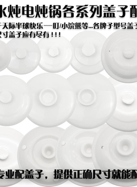 适配天际九阳小浣熊苏泊尔隔水炖陶瓷盖子单卖内胆盖单买炖锅配件