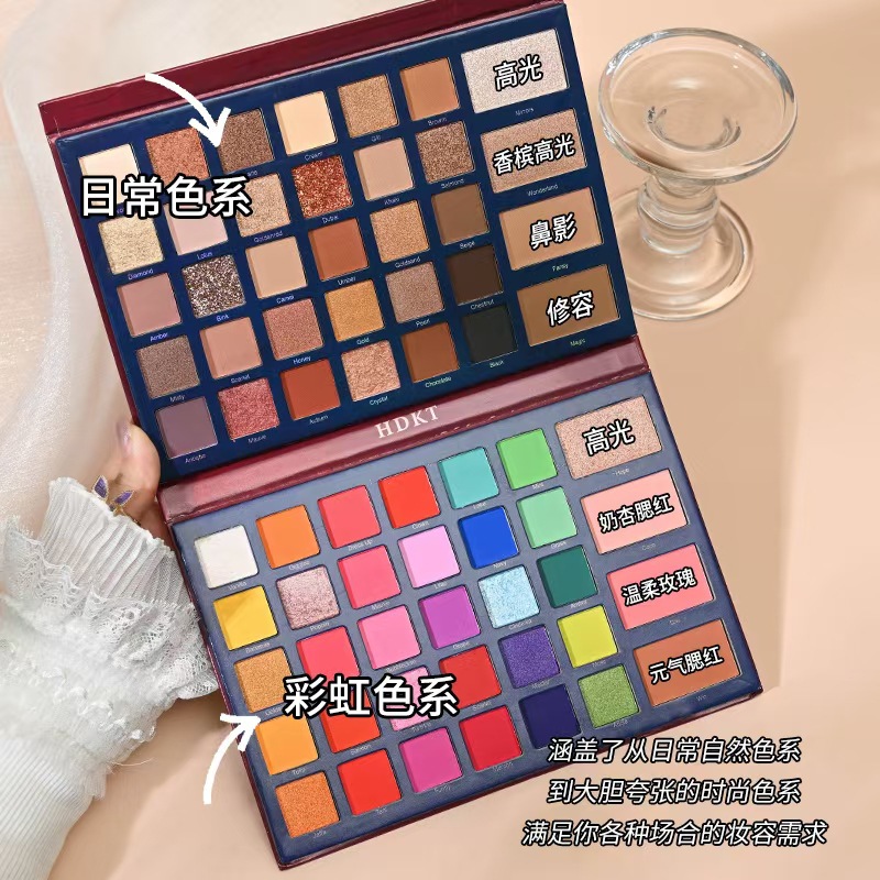 68色眼影盘珠光哑光cos舞台妆