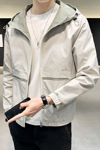 100%聚酯纤维 2021秋装新款连帽夹克男休闲外套潮JK8811-P65控98图片