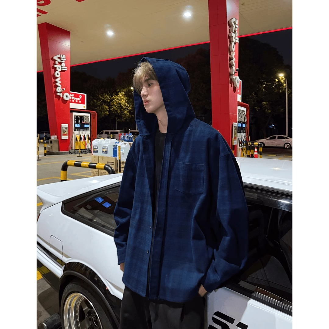 现货网络图慎用抖音直播纯棉格子衬衫外套男女JK367-P85，男装夹克，电商D211