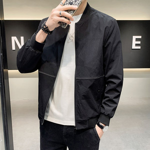 100%聚酯纤维秋装新款棒球领夹克休闲修身外套男JK8815-P75控98,3d定制少女服装搭配图片